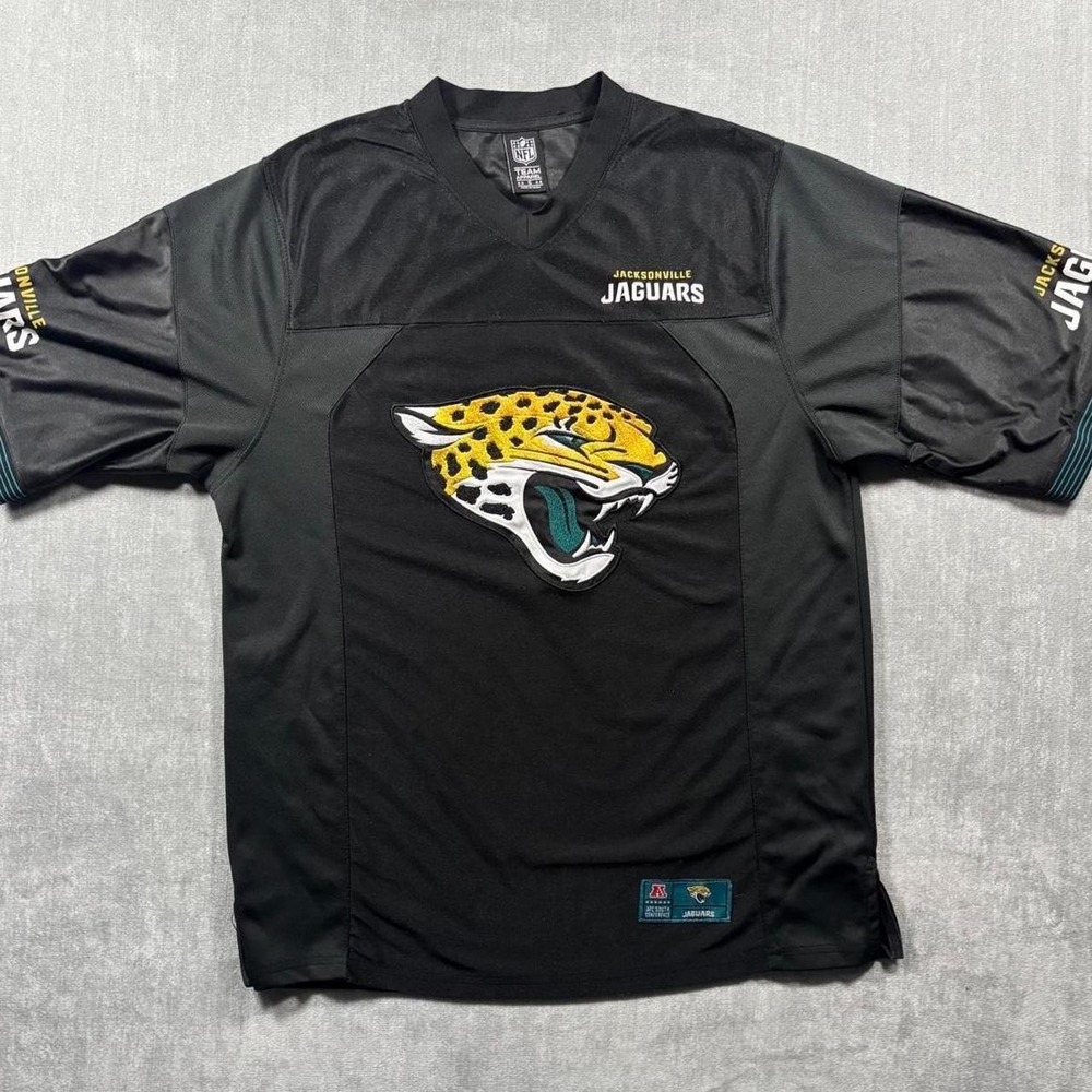 NFL Team Apparel Jacksonville Jaguars Jersey Black Mens Small Embroidered Logo